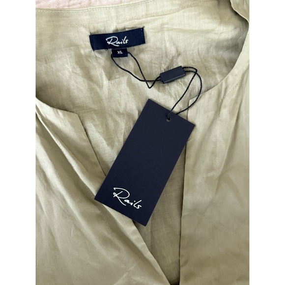 NWT Rails Darlene Eyelet Dress XL Cottage Western Ruffle Cotton Embroidered $278 - Picture 3 of 9